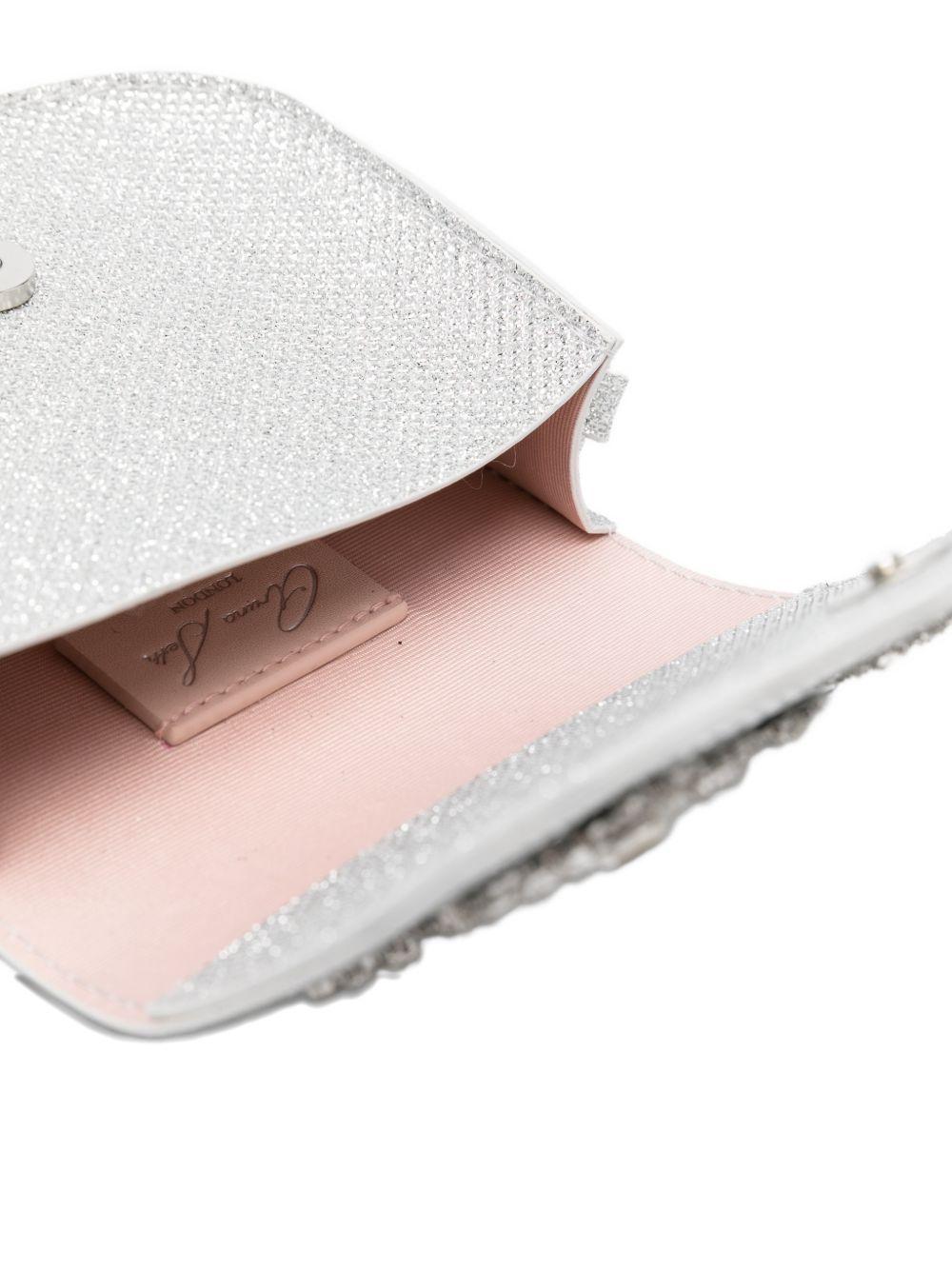 Borsa per bambina Aruna Seth argentata con applicazione farfalle BAG01 SILVER ARUNA SETH KIDS 