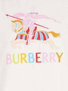 T-shirt per bambina Burberry Kids bianca con logo sul davanti 8117585 A2014 BURBERRY KIDS 