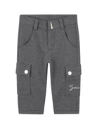 Pantaloni cargo per neonato Givenchy Kids grigi con logo ricamato H30879 A83 GIVENCHY KIDS 