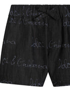 Bermuda con logo per neonato Dolce & Gabbana Kiids blu con tasca posteriore sagomata L13Q60 LDC87 S9000 DOLCE & GABBANA KIDS 