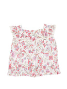 Top per neonata Louise Misha bianco con stampa a fiori all-over FRI-S26-B0071 CREAM LOUISE MISHA KIDS 