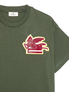 T-shirt per bambino Etro Kids verde con ricamo Pegaso sul davanti GZ8P51 Z3672 70J ETRO KIDS 