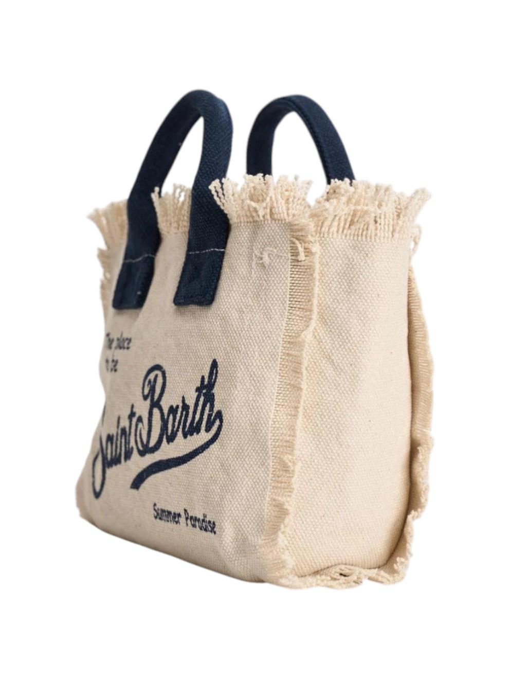 Borsa Vanity Mini MC2 Saint Barth bianca con logo a contrasto sul davanti VAMI001 02564L MC2 ST. BARTH KIDS 