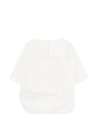 T-shirt per bambina Douuod Kids bianca con taschino sul petto DY5B01 P0589 101 DOUUOD KIDS 