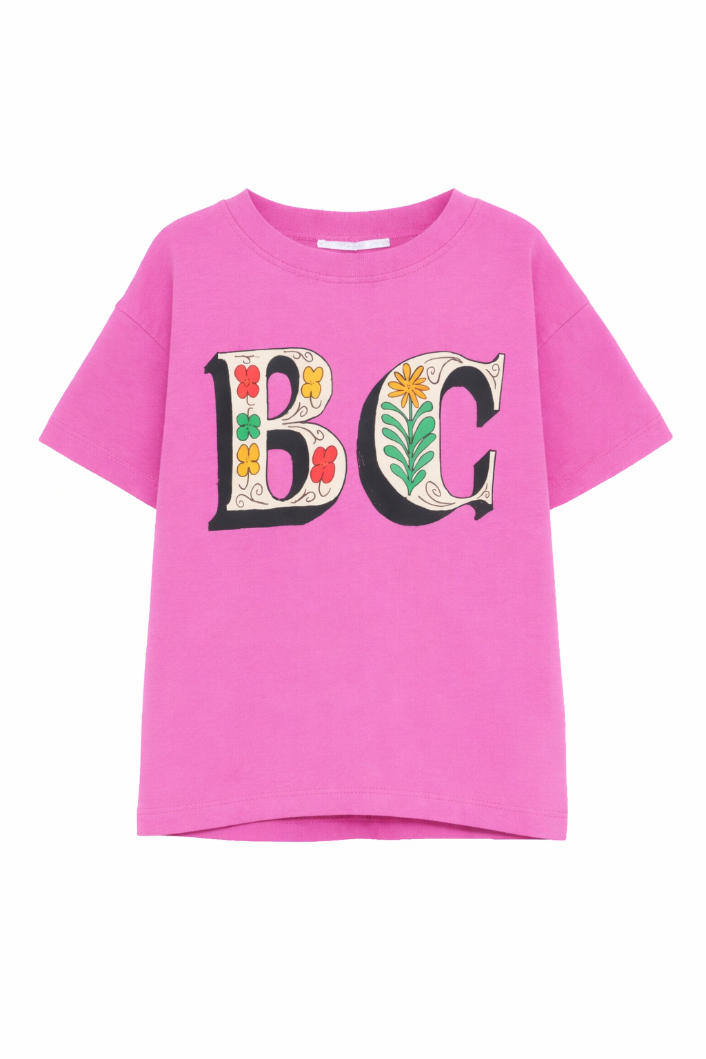 T-shirt per bambina Bobo Choses rosa con logo sul davanti B126AC007 511 BOBO CHOSES KIDS 