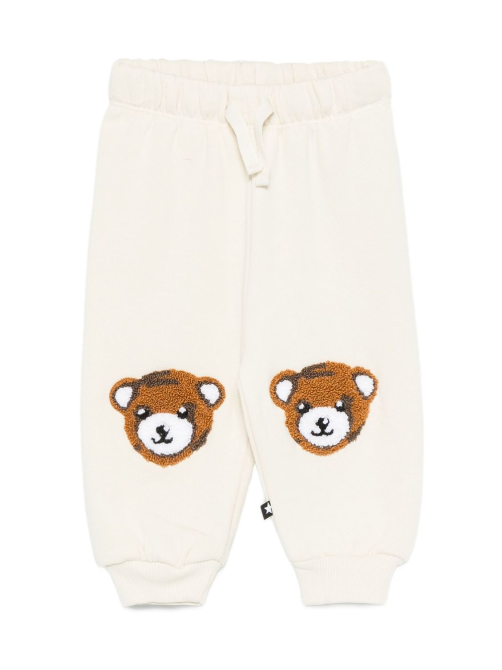 Pantaloni per neonati Molo bianco con ricamo orsetto 6W25I215 8955 MOLO 