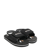 Sandali per bambino Boss Kids nero con dettaglio logo J53242 09B BOSS KIDS 