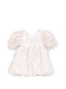 Abito per neonata Alapage rosa con dettagli frange AL42 ROSA A'LAPAGE KIDS 