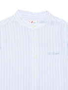 Camicia per bambino MC2 Saint Barth Kids azzurra con design a righe PAT0001 00858L MC2 ST. BARTH KIDS 