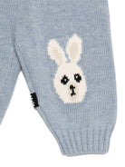 Pantaloni per neonati Molo azzurri con motivo cane e coniglio 6W25I206 9677 MOLO 