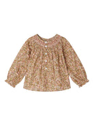 Camicia per neonata bonpoint rosa con scollo arricciato e polsini con ruches W05XBLW00013 522C BONPOINT 