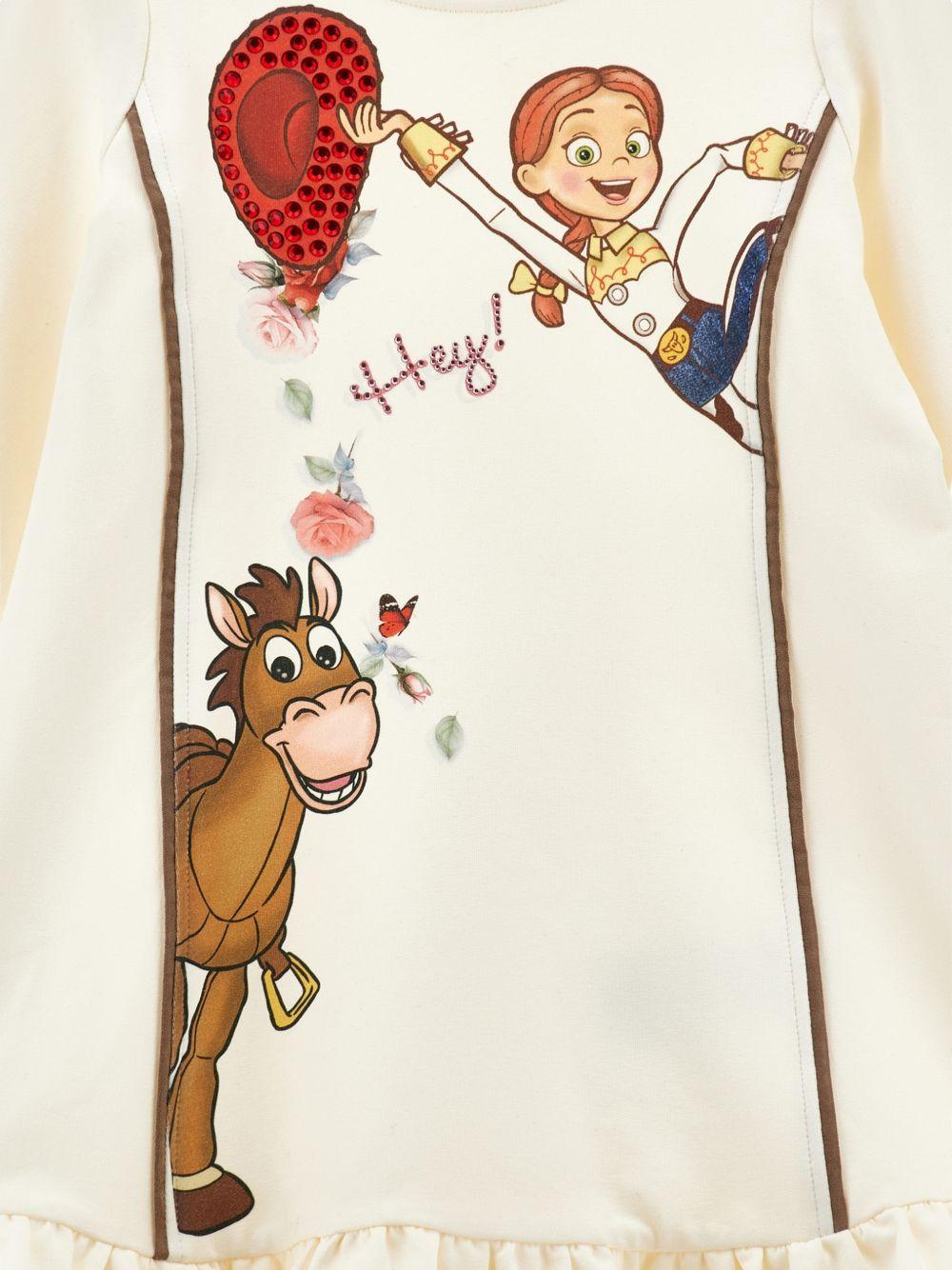 Abito per bambina Monnalisa Kids écru con ruches e stampa grafica Toy Story 19H901 8006 029F MONNALISA KIDS 