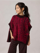 Poncho per bambina Etro Kids rosso con stampa paisley GZ2A23 W0234 562 ETRO KIDS 