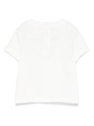 T-shirt per neonata Fendi Kids bianco con logo a fiori BMI267 7AJ F0TU9 FENDI KIDS 