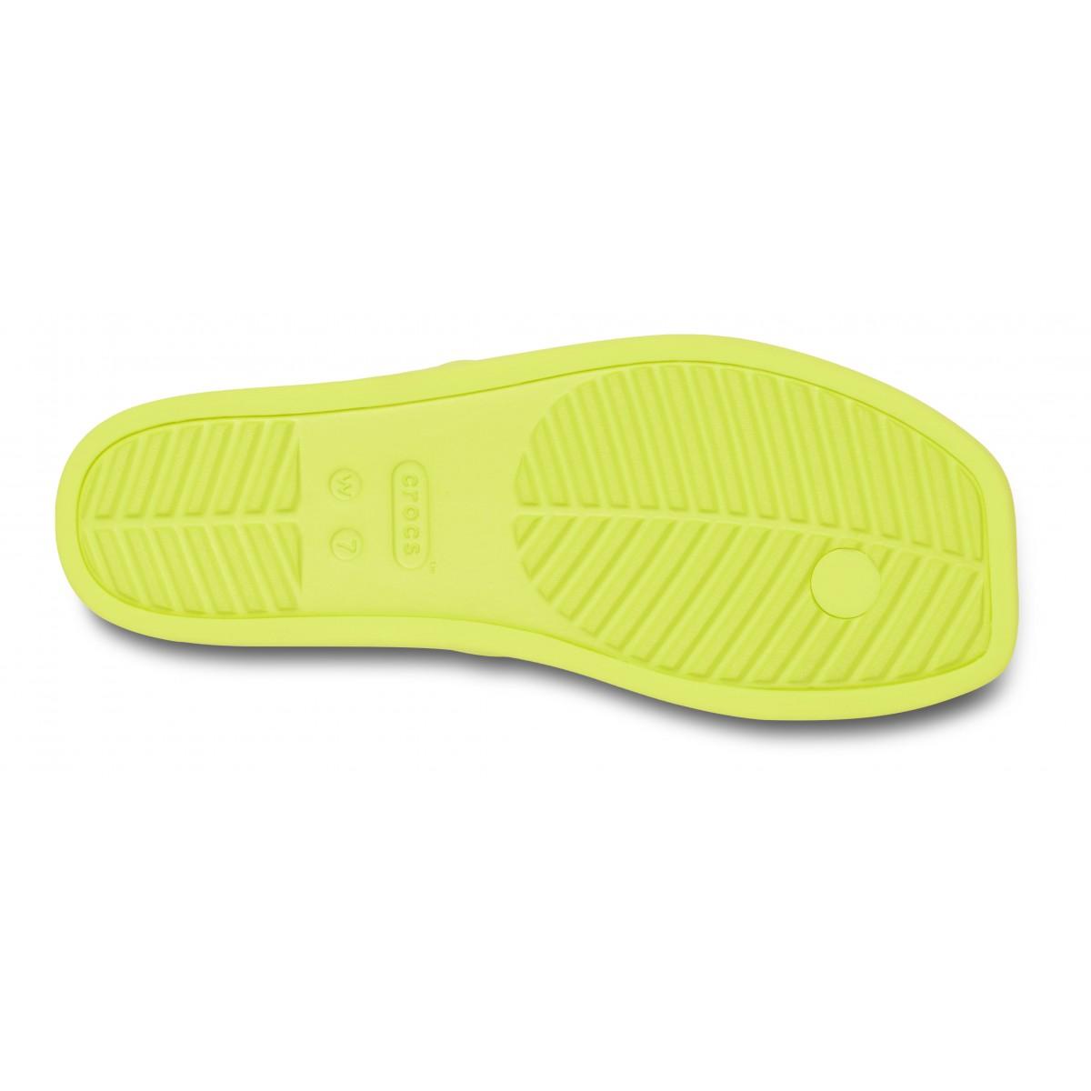 Infradito Miami per donna Crocs gialle con dettaglio ad incrocio 209862 CIT CROCS 