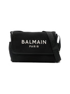 Borsa fasciatoio per neonati Balmain Kids nera con logo ricamato BY0618 Z0042 930AV BALMAIN KIDS 