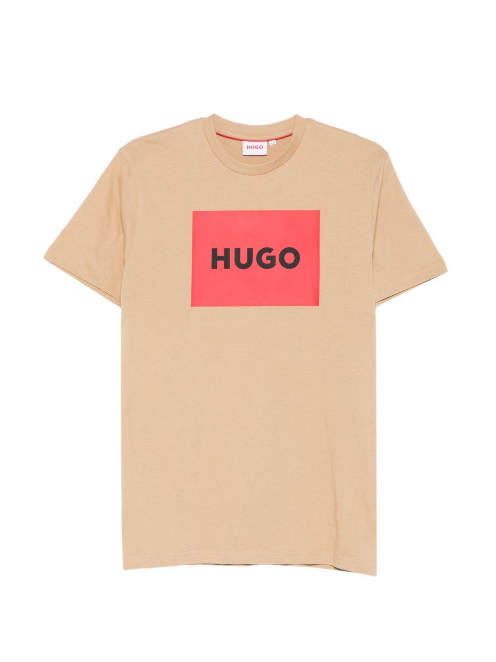 T-shirt per bambino Hugo Kids beige con stampa grafica del logo G00572 23B Hugo KIDS 