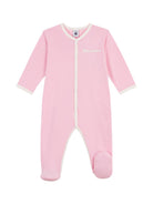 Tutina per neonata Petit Bateau rosa con scritta "petit amour" ricamata sul davanti A0FIZ 03 PETIT BATEAU KIDS 
