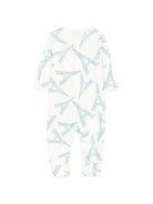 Pigiama per neonato Petit Bateau bianco con stampa torre eiffel A0F8S 01 PETIT BATEAU 