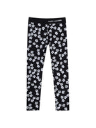 Leggins per bambina The Marc Jacobs Kids neri con stampa a fiori all-over W60730 09B THE MARC JACOBS KIDS 