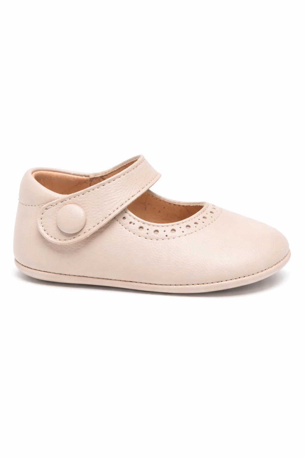 Scarpe primi passi per neonata Eli1957 beige con soletta in pelle con logo 0350AL NUDE Eli Kids 