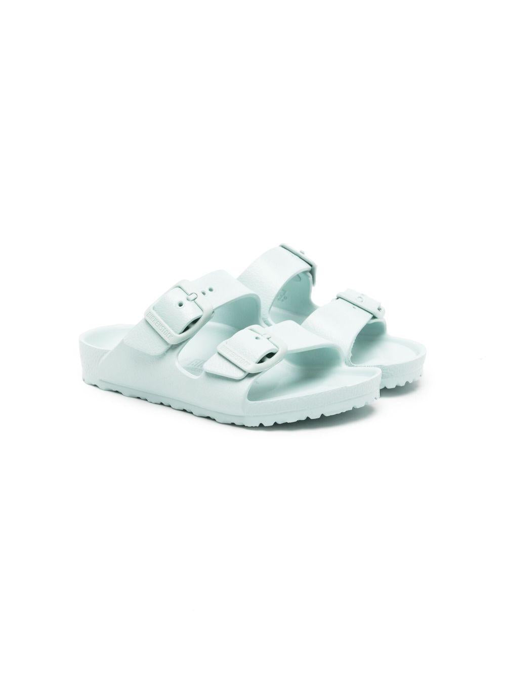 Sandali Arizona per bambini Birkenstock Kids verde con logo goffrato 1026753 GREEN BIRKENSTOCK KIDS 