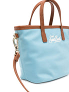 Borsa tote City mini MC2 Saint Barth azzurro con mani in pelle CB0005 01821L MC2 ST. BARTH KIDS 