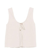Top per donna Alysi beige con lacci sul retro 116226 P6049 SASSO ALYSI 