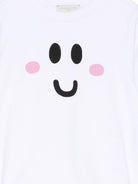 Felpa per bambina Stella McCartney Kids bianco con stampa faccina TX4C90 Z0453 100 STELLA McCARTNEY KIDS 