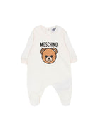 Tutina per neonati Moschino Kids bianca con Teddy Bear MUY098LCA19 10063 MOSCHINO KIDS 