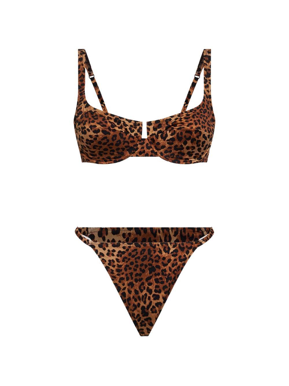 Costume da bagno da donna MC2 Saint Barth marrone con stampa animalier PERLA01 00190L MC2 ST. BARTH 