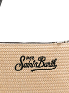 Borsa Parisienne MC2 Saint Barth beige con logo ricamato a contrasto PARM002 00421L MC2 ST. BARTH KIDS 