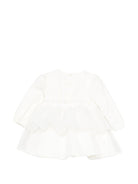 Abito per neonata Elisabetta Franchi La Mia Bambina bianco con ruches ENAB0760CA235 0004 ElISABETTA FRANCHI KIDS 