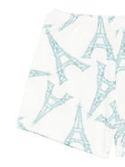 Pigiama per bambino Petit Bateau bianco con stampa torre eiffel A0FCJ 01 PETIT BATEAU KIDS 