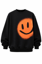 Felpa Mar per bambino Molo nera con motivo smiley 1S26J203 0099 MOLO KIDS 