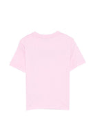 T-shirt per bambina Moschino Kids rosa con stampa logo H6M05GLAA23 51473 MOSCHINO KIDS 