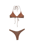 Bikini Hesni da donna MC2 Saint Barth marrone con stampa animalier HSN0001 00900L MC2 ST. BARTH 