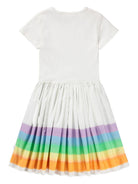 Abito Cissa per bambina Molo bianca con stampa arcobaleno 2S26E102 5237 MOLO 