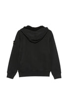 Felpa per bambino Stone Island Kids nera con distintivo Compass L2S166100006S0A20 V0029 STONE ISLAND KIDS 