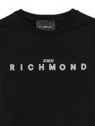 T-shirt per bambino John Richmond Junior nero con dettaglio logo RBP26008TS BLACK JOHN RICHMOND KIDS 