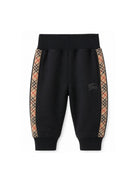 Pantaloni sportivi per neonato Burberry Kids nero in cotone 8112686 A1189 BURBERRY KIDS 