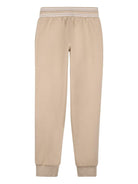 Pantaloni sportivi da bambino Boss Kids beige con stampa logo J52909 249 BOSS KIDS 