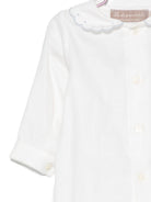Set camicia e shorts per neonata La Stupenderia bianca con colletto smerlato 1TBCT33 V09AZZ LA STUPENDERIA 