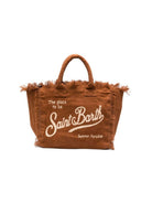 Borsa Vanity MC2 Saint Barth marrone con dettaglio frange VANI022 00396L MC2 ST. BARTH KIDS 