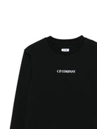 T-shirt per bambino C.P. Company Kids nera con logo CUO003LAA17 60100 C.P.COMPANY KIDS 