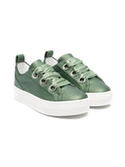 Sneakers per bambina Colorichiari verde con soletta in pelle con logo FJ958172 4114 35 COLORICHIARI KIDS 