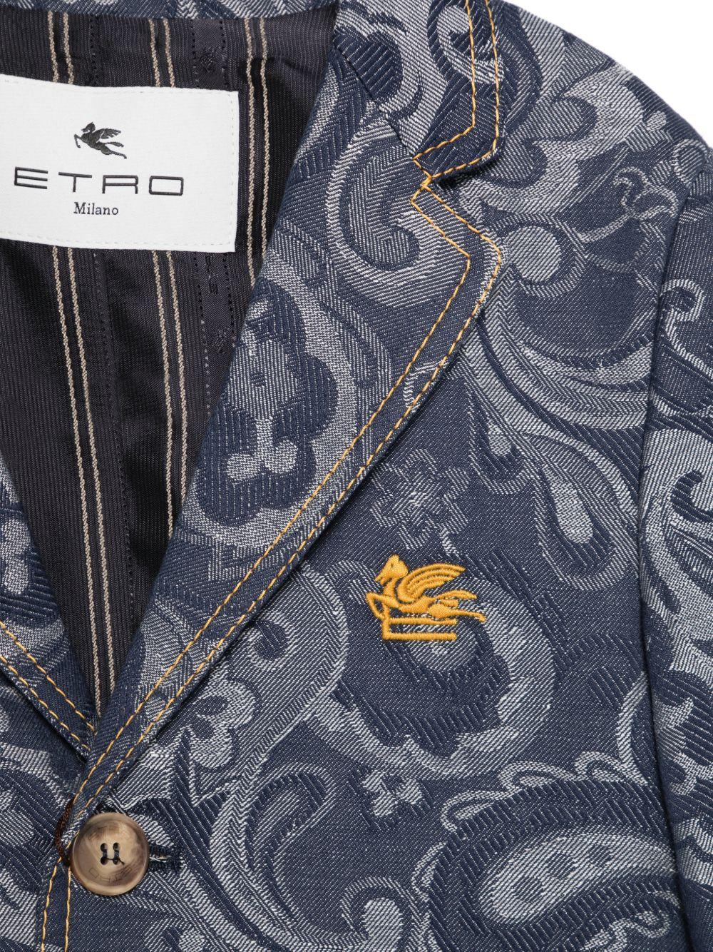 Blazer per bambino Etro Kids blu con stampa Paisley GY2P04 I0308 620 ETRO KIDS 