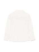 Camicia in lino per bambino Paolo Pecora Kids beige con logo ricamato PP4031 SALE PAOLO PECORA KIDS 