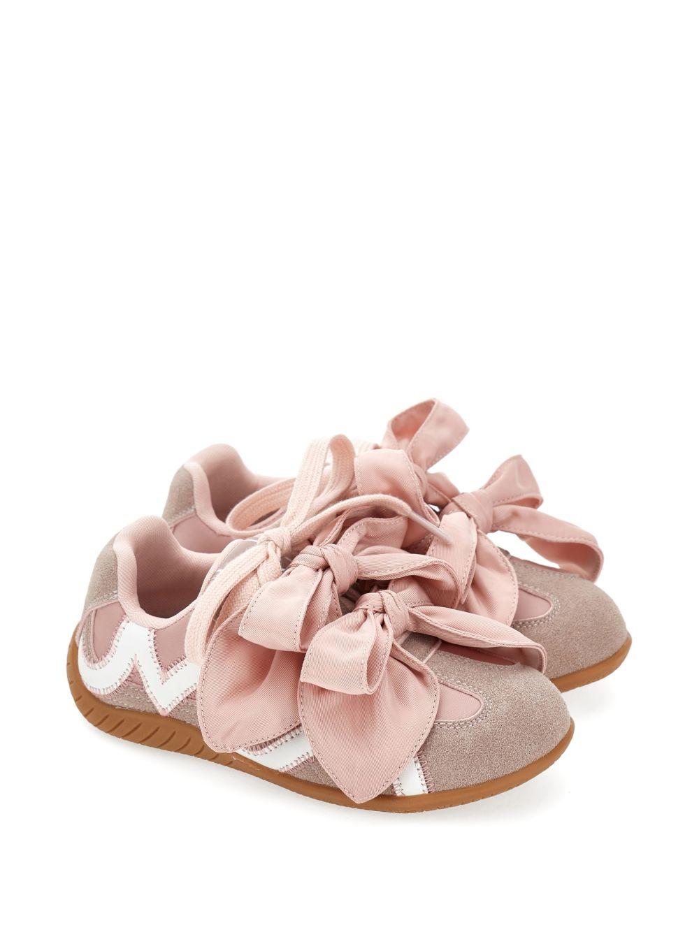 Sneakers per bambina Monnalisa Kids rosa con dettagli fiocchi 8CH000 8774 094F MONNALISA KIDS 