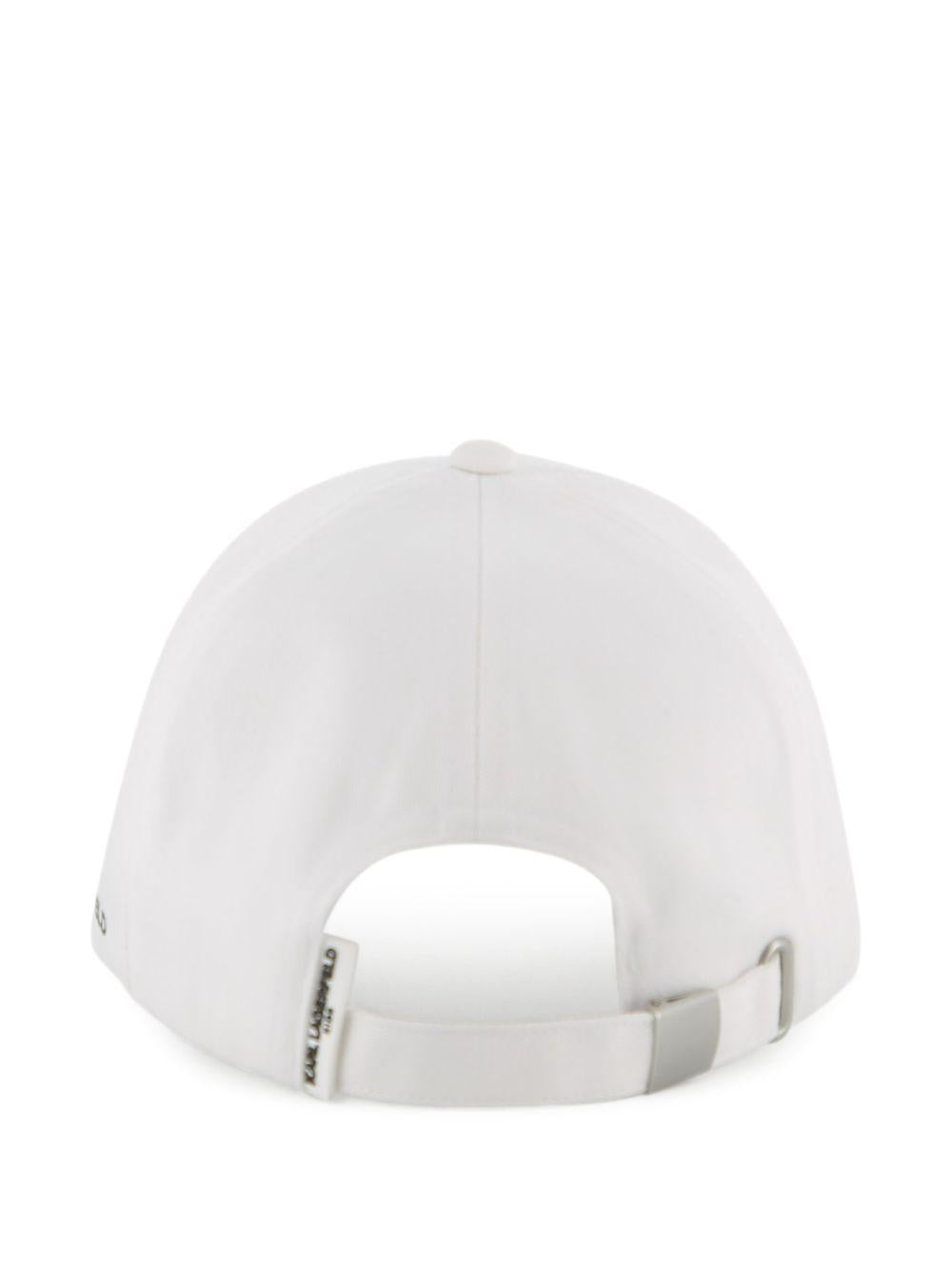 Berretto per bambini Karl Lagerfeld Kids bianco con dettaglio gatto Z31196 10P KARL LAGERFELD KIDS 